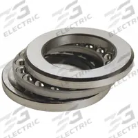 TRITAN Ball Thrust Bearing: GT34, 2 9/16 in Bore Dia, 3 31/32 in Outside Dia, 0.813 in Overall Wd. Key specifications — Thrust Bearing Type: Separable Ball Thrust Bearing; Ball Material Grade: AISI 52100; System of Measurement: Inch; Bearing Industry Number: GT34; Maximum Speed: 3,200 RPM; Brand: TRITAN; Bearing Series: GT Series.