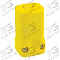 LEVITON Straight Blade Connector: 5-15R, 125V AC, 15 A, 2 Pole, 3 Wire, Yellow (MPN 5259-VY)