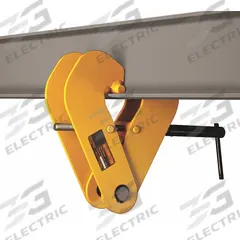 HARRINGTON Beam Lifting Clamp: Beam Flange Clamp, Steel, 7 1/2 in Max Jaw Opening, 3 in Overall Dp (MPN UBC010). Key specifications — Material: Steel; Beam Mount Location: Top; Brand: HARRINGTON.