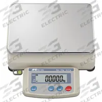 A&D WEIGHING Industrial Bench Scale: 8 1/4 in x 11 7/8 in, Not IP Rated, Integrated, Stainless Steel (MPN EK-15KL). Key specifications — attr1341383: RS-232C; attr1341384: 0.1 g/0.0005 lb; attr1341400: A&D WEIGHING; attr1383935: Stainless Steel.