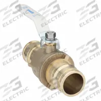 UPONOR Manual Two-Way Ball Valve: 2 in, Brass, Straight, PEX x PEX, 250 psi Max. Pressure (CWP) (MPN LFC4822020SS). Key specifications — Brand: UPONOR; Handle: Lever.