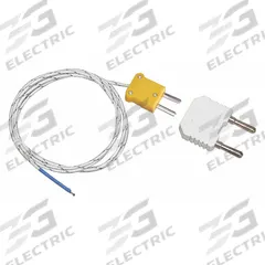 EXTECH Bead Wire Temperature Probe: -22°F to 572°F /-30°C to 300°C, ±2.5°C, Type K, Rounded Tip (MPN TP873-5M). Key specifications — Brand: EXTECH; Cable Material: Fiberglass; Cable Length: 16.4 ft; Accuracy: ±2.5 °C.