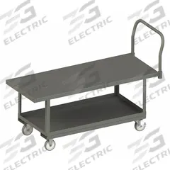 APPROVED VENDOR Platform Truck: 1,400 lb, 48 in L x 18 in W x 27 in H Deck, Solid, 12 ga Deck (MPN WHPT18485PU95). Key specifications — Side Panel Type: No Side Panels; Brand: APPROVED VENDOR; Color: Gray; Caster/Wheel Configuration: (2) Rigid.