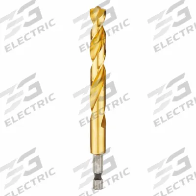 MILWAUKEE Hex Shank Drill Bit: 7/16", 135° Split Point, TiN-Coated HSS - Milwaukee Shockwave Impact Duty Drill Bits