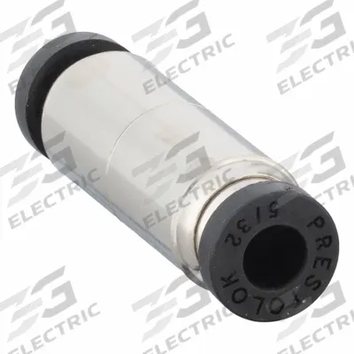 PARKER Push-Fit Union Fitting: 5/32 in OD x 5/32 in OD Size - Nickel-Plated Brass Tube Fittings