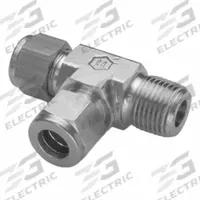 HAM-LET Compression Tee Fitting: 1/4 in OD x 3/8 in Pipe x 1/4 in OD Fitting Size, Stainless Steel (MPN 771L SS 1/4 X 3/8). Key specifications — Series: Let-Lok; Compatible Fitting Brands: Parker A-LOK; Brand: HAM-LET.