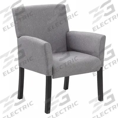BOSS Armchair: Gray, Black, 0 Casters/Glides, 26 in Overall Wd, 38 1/2 in Overall Ht - Accent Chairs