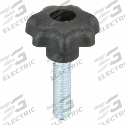 KIPP Hand Knob: 7 Point, Plastic w/ Steel Thread, M8 Thread, 30 mm Thread Lg - 7-Arm Knobs with Threaded Stud