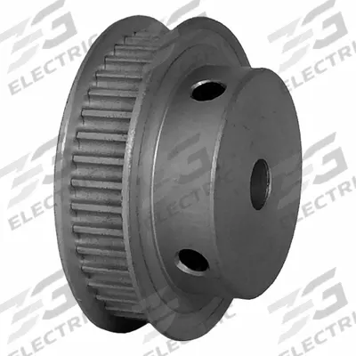 Dayton Timing Pulley: Modified Curvilinear, Fixed, For GT Timing Belt Section - GT Section Fixed-Bore Timing Pulleys with Hub