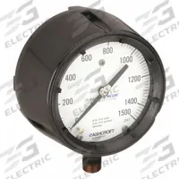 ASHCROFT Process Pressure Gauge: 0 psi to 1,500 psi, White, 4 1/2 in Dial, 1/2 in NPT Male, Bottom (MPN 451279SS04LXLL1500). Key specifications — Brand: ASHCROFT; Pointer Color: Black; Accuracy: ±0.5%; Dial Color: White; Gauge Wetted Parts: Stainless Steel; Case Material: Phenolic; Vibration Resistance Properties: Dry Case Vibration-Dampened; Pressure Range: 0 psi to 1,500 psi.