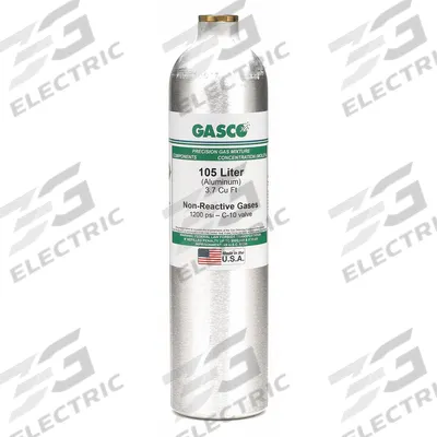 GASCO Calibration Gas: Nitrogen, +/-2% Accuracy, C5H12/CO2/N2/O2, Calibration Gas - Calibration Gases for Portable Gas Detectors