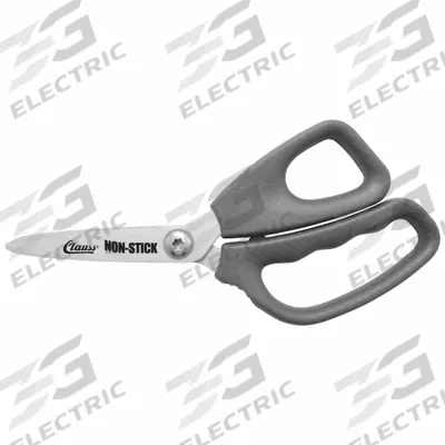 CLAUSS Shear: Right-Hand, 10 in Overall Lg, Straight, Stainless Steel, Pointed - Offset Plastic-Handle Scissors