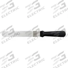 MERCER CUTLERY Spatula: 13 3/8 in Overall Lg, Stainless Steel Blade, Polypropylene Handle, Black (MPN M18820P). Key specifications — Brand: MERCER CUTLERY; Blade Material: Stainless Steel; Edge Style: Smooth; Handle Material: Polypropylene; NSF Certified: Yes; Handle Color: Black.