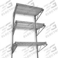 APPROVED VENDOR Wire Wall Shelf: 24 in x 14 in, 3 Shelves, 250 lb Load Capacity per Shelf, Post (MPN 2HGE7). Key specifications — Mounting Mechanism: Post; Material: Steel; Finish: Chrome; Color: Silver; Brand: APPROVED VENDOR.