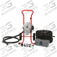 RIDGID Sectional Drain Cleaning Machine: Corded, K-1500, 8 in Max. Pipe Dia., 7 Sections (MPN K-1500A)