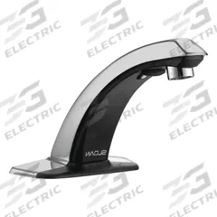 SLOAN Bathroom Sensor Faucet: Optima, Brass, Chrome Finish, Single-Post, Plug-In, Back-Check Tee (MPN ETF-80-4-PLG-TEE-CP-0.5GPM-MLM-IR-FCT). Key specifications — Brand: SLOAN; Includes: Solenoid Assembly; Series: Optima.