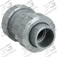 GEORG FISCHER Check Valve: Inline Valve Body, PVC, 1 1/2 in Pipe Size, Socket x Socket, Std, EPDM (MPN 161562106). Key specifications — Ball Material: PVC; Brand: GEORG FISCHER.
