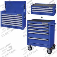 WESTWARD Rolling Cabinet Kit: 14 Drawers, Light Duty, Keyed, 26 3/4 in W x 18 in D x 60 3/8 in H (MPN 361LN6). Key specifications — attr1116680: Blue; attr1116684: Ball Bearing; attr1116690: WESTWARD; attr1116659: Keyed; attr1116661: Rolling Tool Cabinet 26-3/4 in W x 18 in D x 33-25/64 in H.