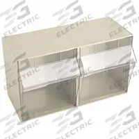 AKRO-MILS Tip-Out Bin: 12 3/8 in x 23 5/8 in x 14 in, Frame/Freestanding/Panel/Rail/Wall, Beige (MPN 06702). Key specifications — Brand: AKRO-MILS.