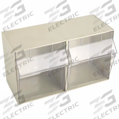 AKRO-MILS Tip-Out Bin: 12 3/8 in x 23 5/8 in x 14 in, Frame/Freestanding/Panel/Rail/Wall - Tip-Out Bins