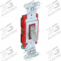 BRYANT Wall Switch: Toggle Switch, Single Pole, Maintained, Gray, 120/277V AC, 20 A (MPN 4901BGRY). Key specifications — Illuminated: No; Voltage Rating: 120/277V AC.