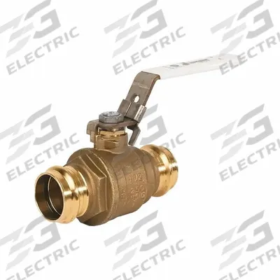 JOMAR VALVE Manual Two-Way Ball Valve: 1/2 in, Brass, Straight, Press x Press - Brass Ball Valves
