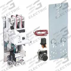 EATON Magnetic Motor Starter: Non-Reversing, 3 Poles, NEMA Size 5, 300 A, 120V AC Coil (MPN AN19SN0A5E300-CRK). Key specifications — Brand: EATON; Auxiliary Contact Form: 1NO; Coil Voltage: 120V AC; Phase: Three; Operator: None; Operator Controls: None; Auxiliary Contacts Included: 1NO; Signaling Features: Pilot Light.