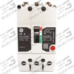 GE Molded Case Circuit Breaker: 30 A Amps, 35kA at 277/480V AC, Fixed, Lug, ABC, Std (MPN TEYH3030B). Key specifications — Series: TEY; Max. AIR Rating: 35kA at 277/480V AC; Instantaneous Trip: Fixed; Terminal Connection: Lug; Phase Connection: ABC.