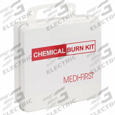 MEDI-FIRST Chemical Burn Care Kit: 2 People Served, 16 Components - Acid Burn Care Kits