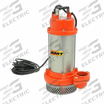 AMT PUMPS Submersible Sump Pump: 1 hp, 5/32 in Max. Dia. Solids, Continuous Duty - Heavy-Duty Submersible Electric-Operated Dewatering Pumps