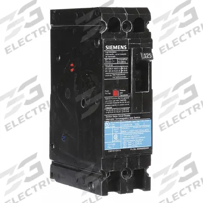 Siemens Molded Case Circuit Breaker: 125 A Amps, 18kA at 480V AC, Fixed, Load Side Lug - ED-Frame Siemens Molded Case Circuit Breakers
