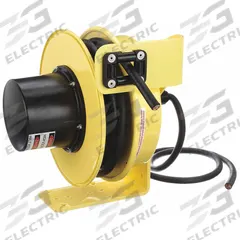 KH INDUSTRIES Extension Cord Reel: Ratchet Lock, 50 ft Cord Lg, 12 AWG, SOOW, Bare Wire Cord Lg (MPN RTFH4L-WW-B12K). Key specifications — Retractable Cord Ending NEMA Configuration: Bare Wire; Voltage: 600V AC; Brand: KH INDUSTRIES.
