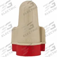 3M Twist-On Wire Connectors: Red/Tan, Wire Sizes 22 AWG – 8 AWG, 600 V, 750, PK (MPN T/R+Jug). Key specifications — Brand: 3M; Maximum Wire Combination: (5) 12 AWG; Manufacturer Part Number: T/R+Jug; Minimum Wire Combination: (2) 18 AWG.