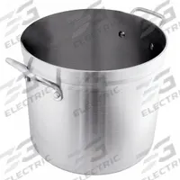 CRESTWARE Stock Pot: 50 qt Capacity, Aluminum, 4.2 mm Gauge, NSF Certified, 16 in Dia (MPN POT50). Key specifications — NSF Certified: Yes; Body Material: Aluminum; Brand: CRESTWARE; Lid Included: No.