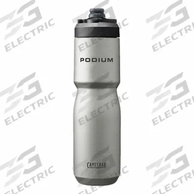 CAMELBAK Bottle: 22 oz Capacity, Silver, Stainless Steel, BPA-Free, 10 3/4 in Overall Ht - Insulated Stainless Steel Water Bottles