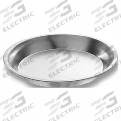 CHICAGO METALLIC Pie Pan: Pie Pan Pan, Aluminum, Uncoated, 8 7/8 in Overall Dia, 1 1/8 in Overall Dp (MPN 48110). Key specifications — Bead Closure: Closed Bead; Coating: Uncoated; Pan Style: Pie Pan; Perforation: Solid; Brand: CHICAGO METALLIC; Material: Aluminum; NSF Certified: No.