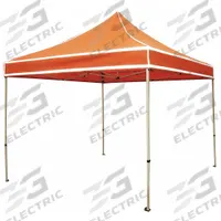 APPROVED VENDOR Canopy Tent: 9 5/8 ft Overall Lg, 11 ft Overall Wd, 11 1/4 ft Overall Ht, Steel (MPN 5DFL9). Key specifications — Brand: APPROVED VENDOR; Frame Color: White; Includes: Roller Bag; Leg Adjustability: Adjustable Legs; Panel Color: High-Visibility Orange; Panel Material: Polyester.
