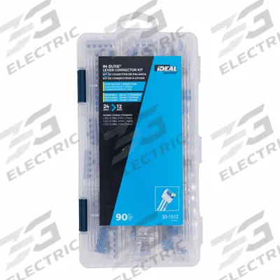 IDEAL Push-In Lever Kit: 90 Pieces - Mixed Wire Connector & Terminal Sets