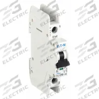 EATON IEC Miniature Circuit Breaker: 10 A Amps, 48V DC, 10kA at 277/480V AC, Screw Clamp, FAZ-NA (MPN FAZ-C10/1-NA-SP). Key specifications — Brand: EATON; DC Voltage Rating: 48V DC; Max. AIR Rating: 10kA at 277/480V AC; Terminal Connection: Screw Clamp; AC Voltage Rating: 277/480V AC.
