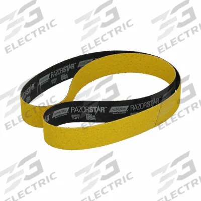 NORTON Sanding Belt: 2 in W x 72 in L, Ceramic, 36 Grit, Y Wt Polyester Backing - Cool-Cutting Sanding Belts for All Metals