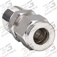 PARKER Compression Fitting Adapter: x 1/2 in Pipe x 3/8 in Pipe Fitting Size, Compression x MNPT (MPN 6MSC6N-316). Key specifications — Compatible Fitting Brands: Parker A-LOK; Brand: PARKER; Fitting Size: x 1/2 in Pipe x 3/8 in Pipe.