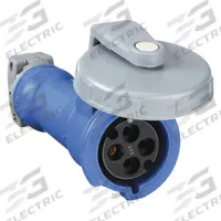 HUBBELL Pin and Sleeve Connector: Blue, 250V AC, Three Phase, 30 A, 3 Pole, 4 Wire, IEC Grounding (MPN HBL430C9W). Key specifications — Brand: HUBBELL.
