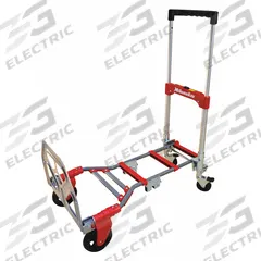 MILWAUKEE HAND TRUCKS Convertible Hand Truck: 150 lb as Hand Truck, Single-Loop, Black/Red/Silver (MPN DC73333). Key specifications — Color: Black; Brand: MILWAUKEE HAND TRUCKS.