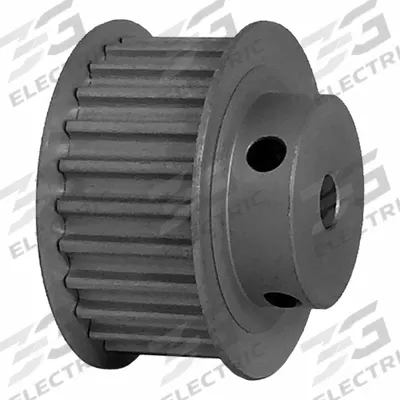 Dayton Timing Pulley: Curvilinear, Fixed, For 15 mm Belt Wd, 25 Teeth, 5 mm Pitch - HTD Section Fixed-Bore Timing Pulleys with Hub