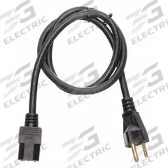 APPROVED VENDOR Power Cord: 3 ft Lg, 3/16, 5-15P Plug, C13 Receptacle, SJT, PVC, 13 A Current, 5-15P (MPN 5XFN4ID). Key specifications — Brand: APPROVED VENDOR; Jacket Material: PVC.