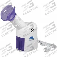 HEALTHSMART Steam Inhaler: 6 3/16 in L x 5 3/8 in W x 10 in H, 25 mL Capacity, 6 3/16 in Overall Lg (MPN 40-741-000). Key specifications — Includes: Flexible Mask; Brand: HEALTHSMART.
