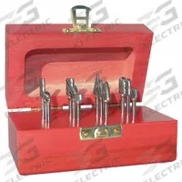 APPROVED VENDOR Carbide Bur Set: 1/4" Shank, Single Cut, 1/2" Head Dia, 8 pc (MPN 310-110020). Key specifications — Trade Number: SC-5; Brand: APPROVED VENDOR.
