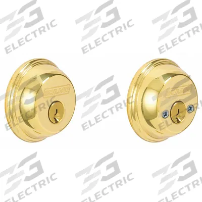 SCHLAGE Deadbolt Lock: Cylindrical, 1 3/8 in Door Thick - Max - Standard Cylindrical Deadbolts
