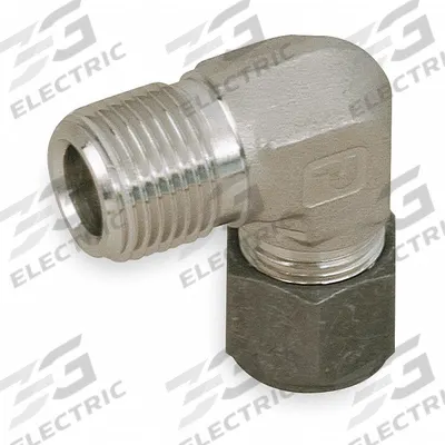 PARKER Compression Fitting Elbow: 1/8 in OD x 1/4 in Pipe Fitting Size - Single-Ferrule Stainless Steel Fittings
