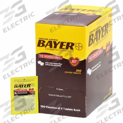 Bayer Pain Relief: Aspirin, 325 mg, 100 Individual Doses - Aspirin Pain Relivers & Fever Reducers